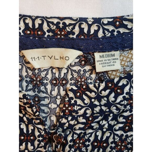 Anthropologie 11 1 TYHLO Top Womens Peasant BOHO Pullover Long Sleeve Size M - Picture 6 of 15